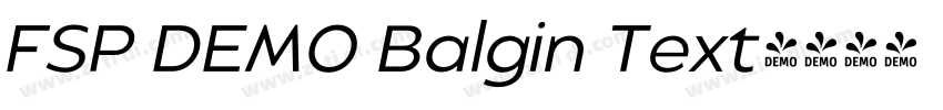 FSP DEMO Balgin Text字体转换